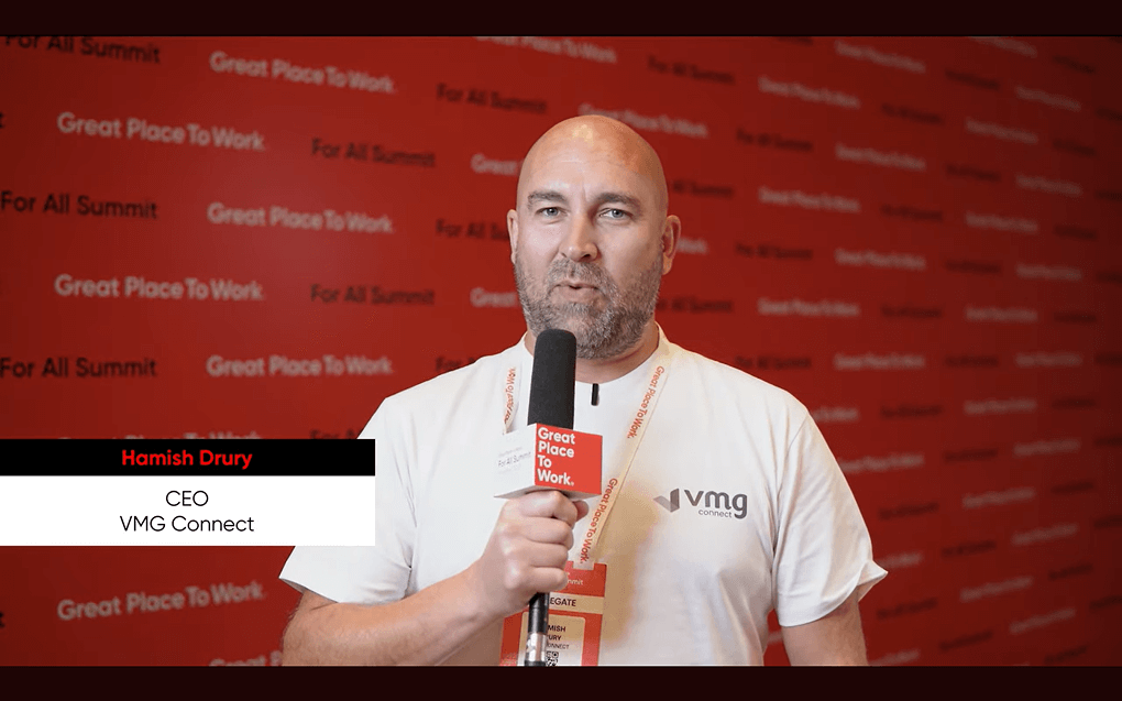 Hamish Drury sharing their For All Summit experience