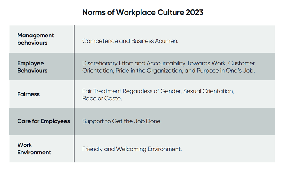 Norms of Workplace Culture 2023