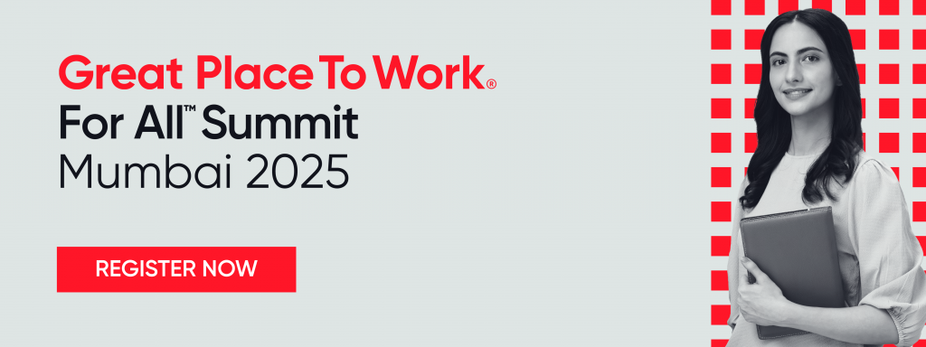 Banner for registering for the Great Place To Work® For All™ Summit 2025