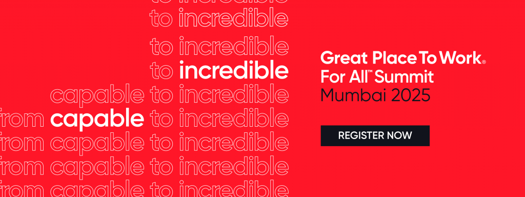Banner for registering for the Great Place To Work® For All™ Summit 2025